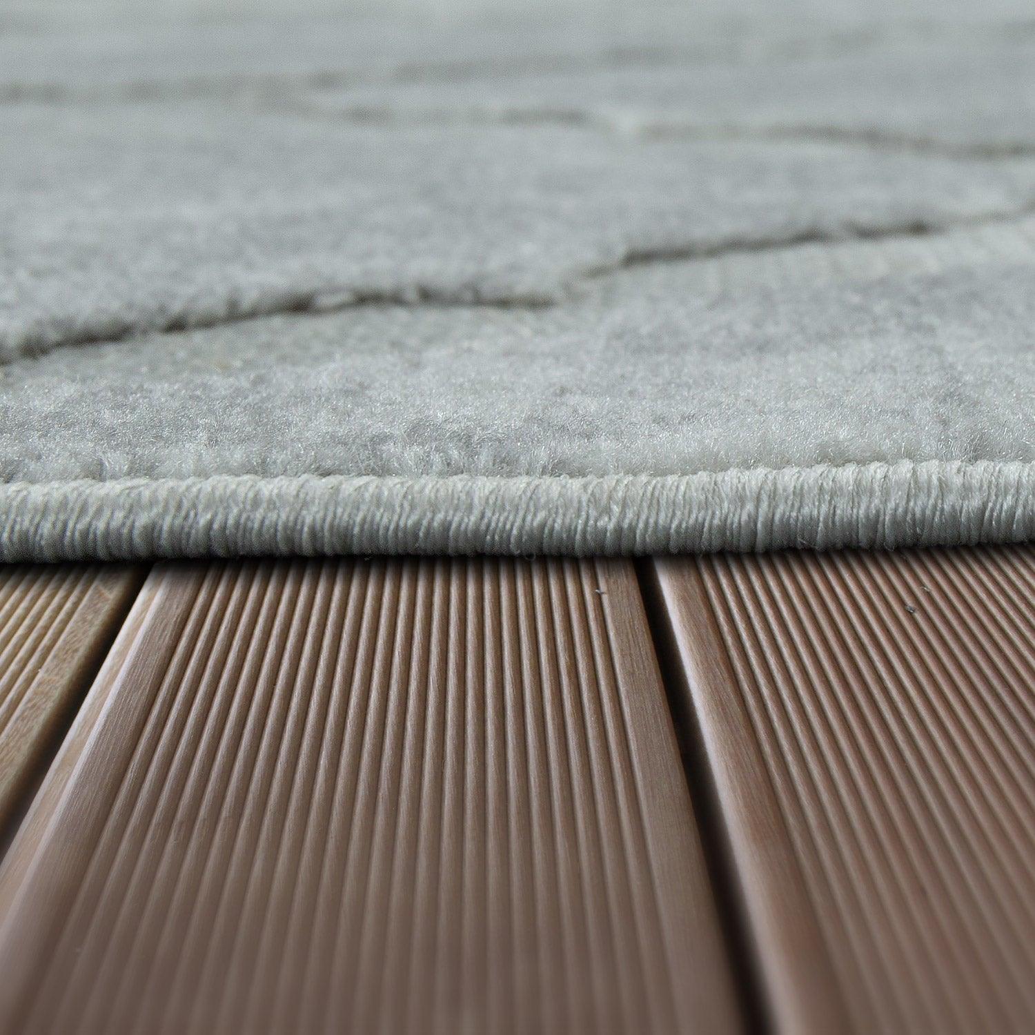Outdoor Rug Marrakesh Moroccan Diamond Pattern - Light-Grey-4