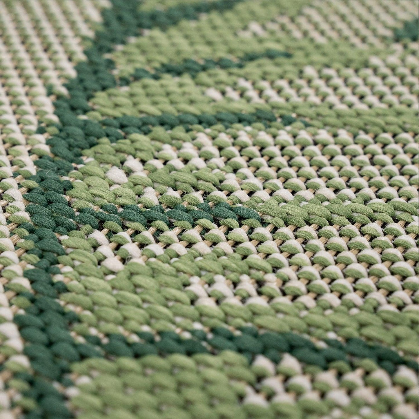 In- & Outdoor Rug Ostende for Patio Jungle Design - Green Beige-2