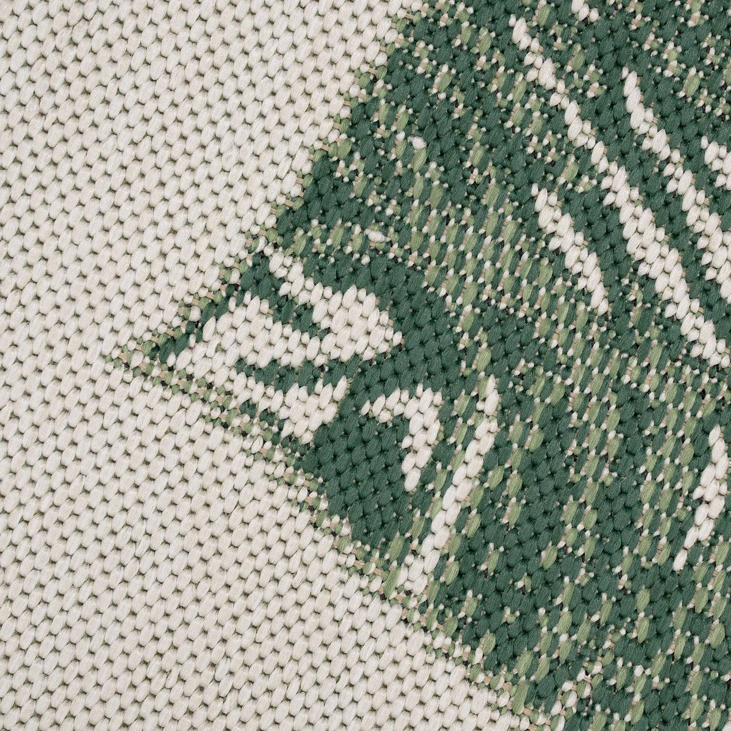 In- & Outdoor Rug Ostende Jungle Leaves - Cream Green-2