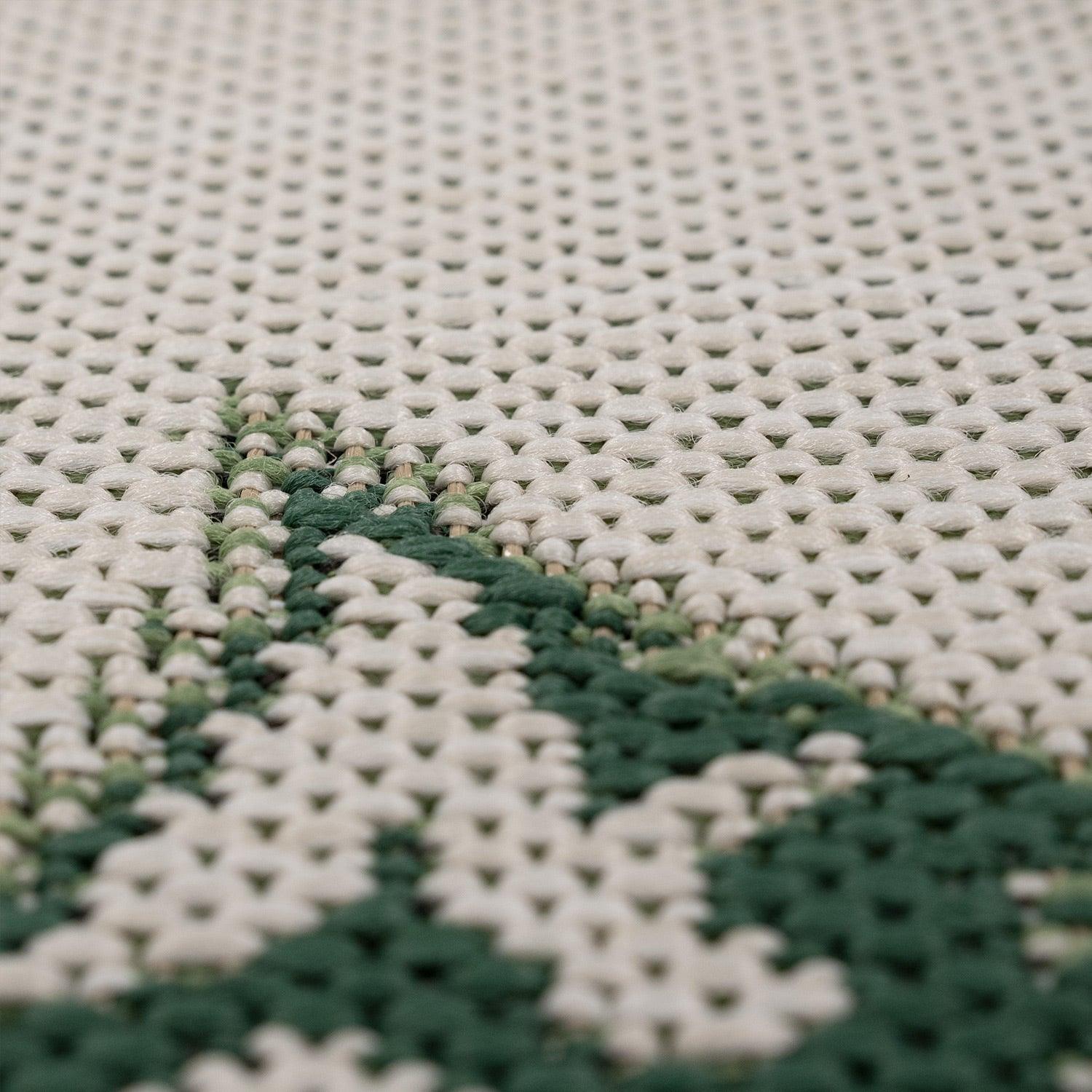 In- & Outdoor Rug Ostende Jungle Leaves - Cream Green-3