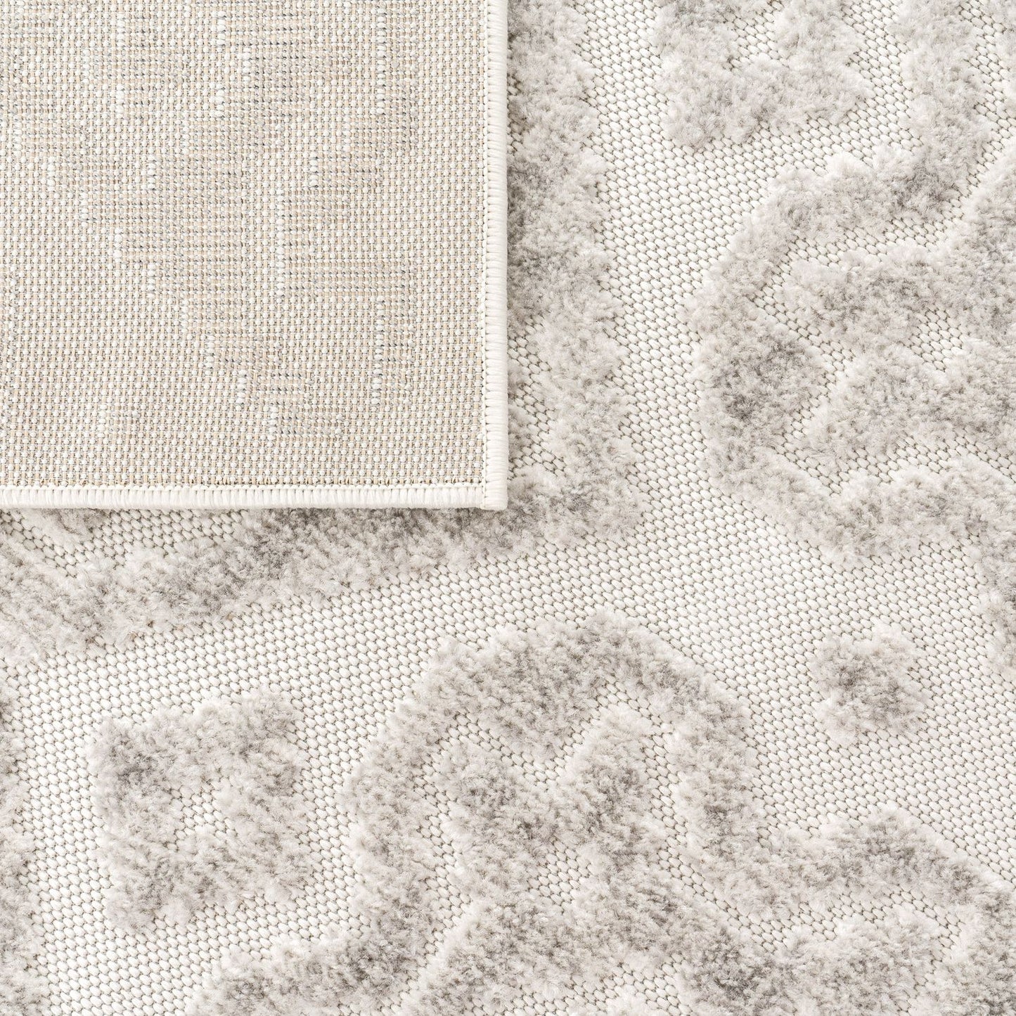 In- & Outdoor Rug Marrakesh High/Low Effect Trellis in Cream-3
