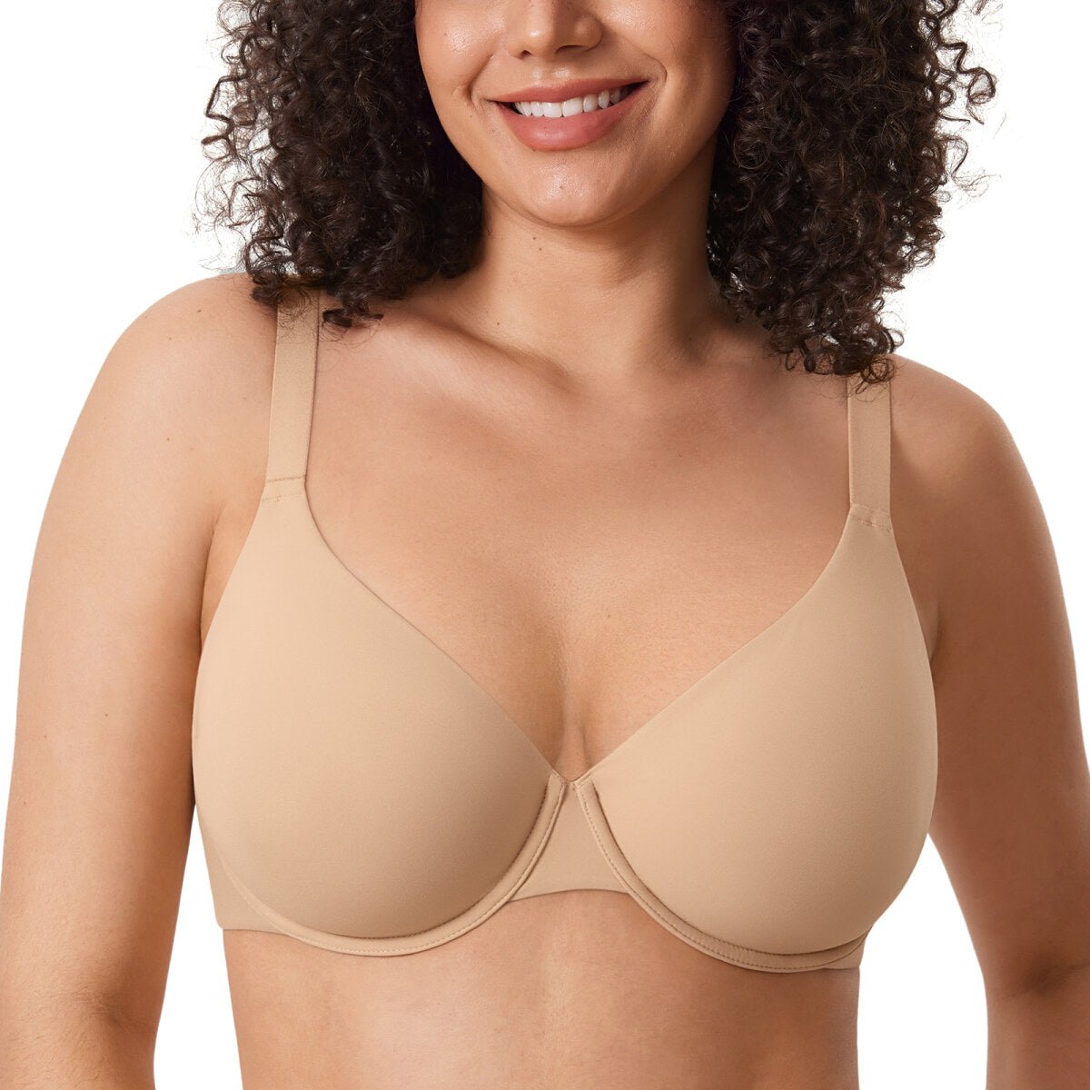 Inbarely Ultra-Soft Plunge Underwire Full Coverage Bra-2