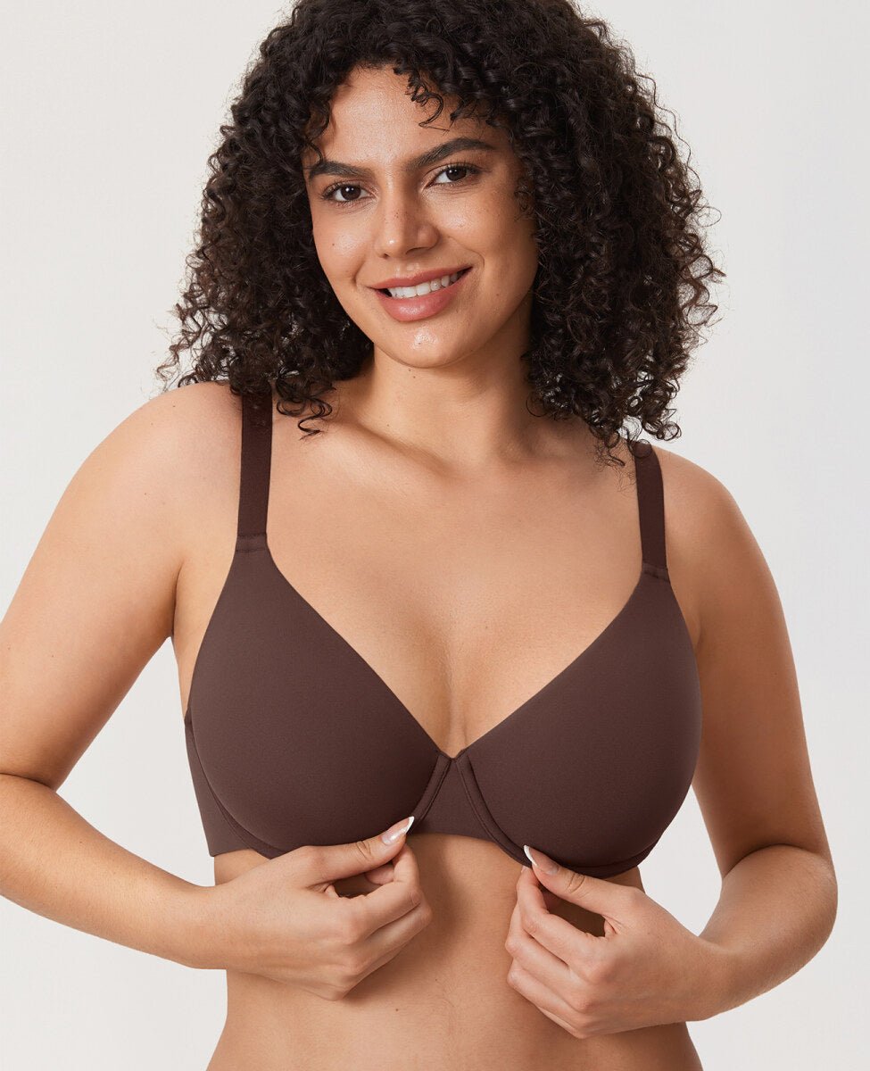 Inbarely Ultra-Soft Plunge Underwire Full Coverage Bra-0