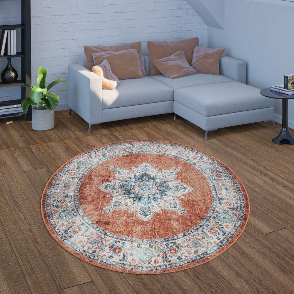 Indoor & Outdoor Rug For Patio, Oriental Pattern In Red-1