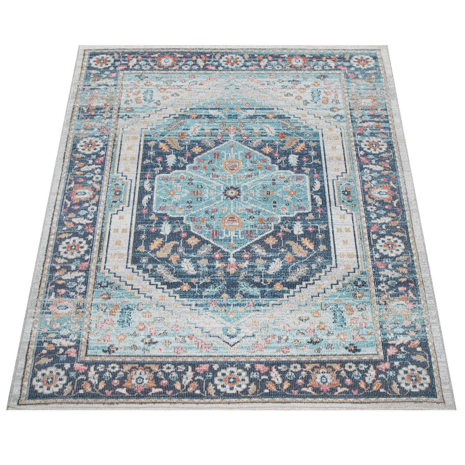 Indoor & Outdoor Rug Torres Oriental Design - Blue Multi-1