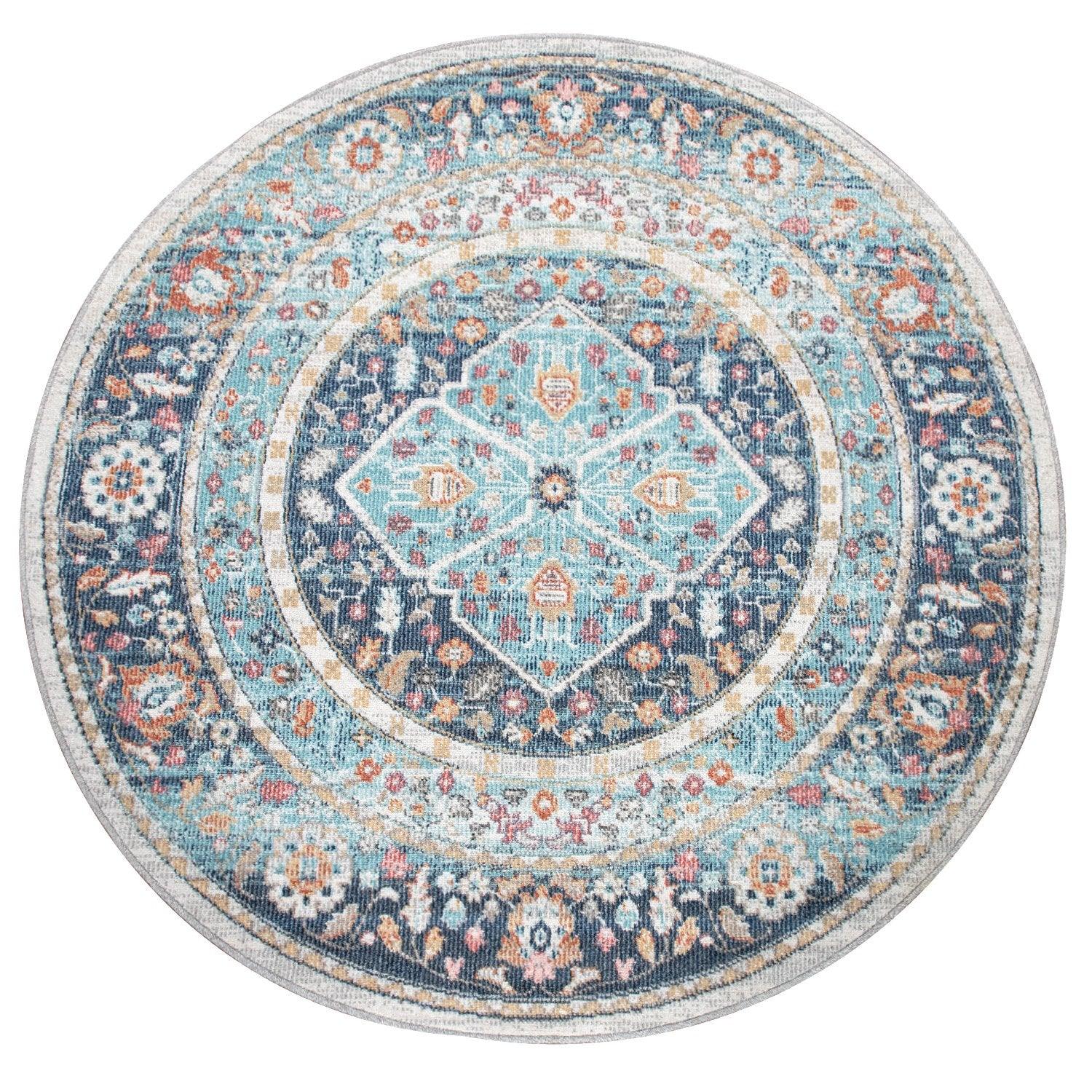 Indoor & Outdoor Rug Torres Oriental Design - Blue Multi-4
