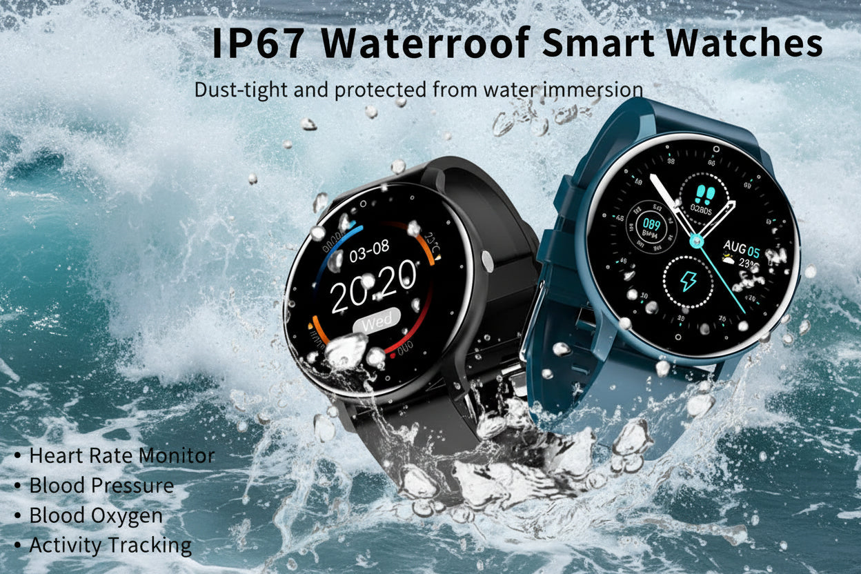 ingress Protection dust-tight protected from temporary immersion in water waterproof smart watch Smart Bracelet Heart Rate Blood Pressure Blood Oxygen activity monitor watch