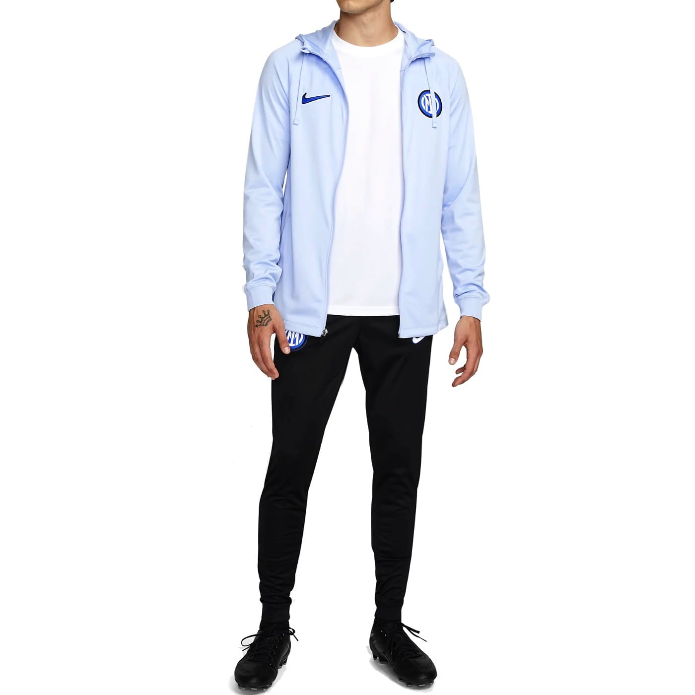 Inter Milan light blue hooded presentation tracksuit 2023/24 - Nike