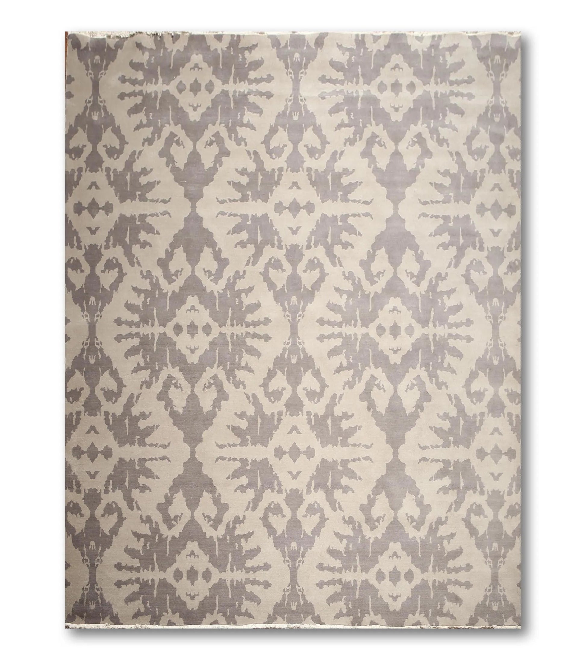 9' x 12' Hand knotted 100% Wool Modern Area Rug full pile 9x12 Gray-1
