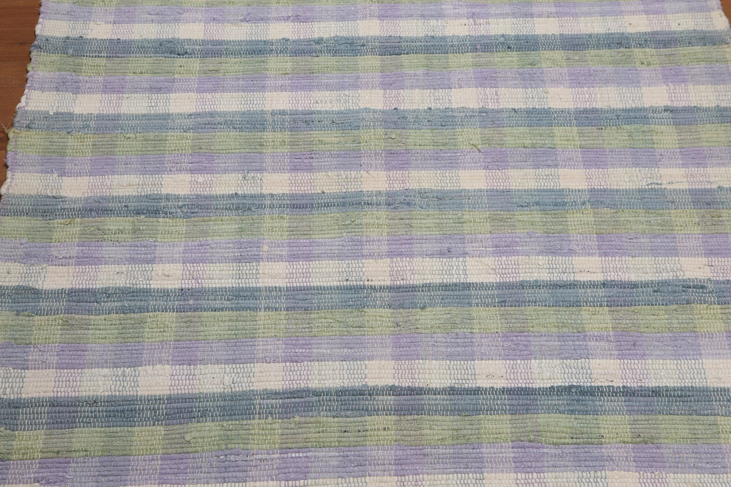 4' x 6' Hand woven Reversible Flatweave Wool Area rug Off White-2
