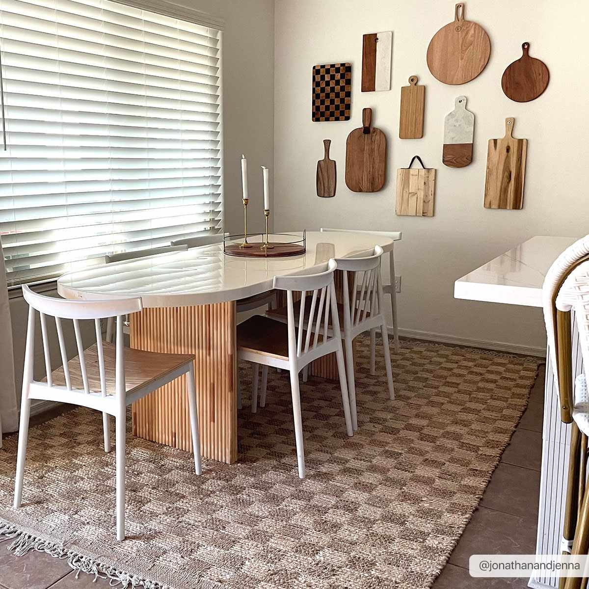Ionut Checkered Jute Area Rug-2