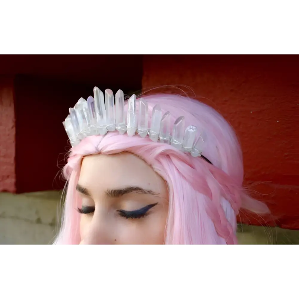 Iridescent Quartz Crown Headband Hair Accessories