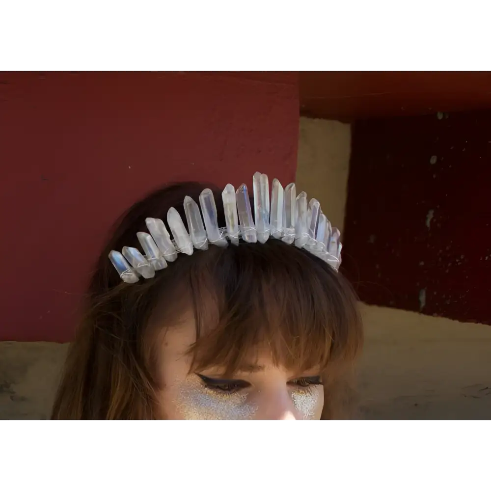 Iridescent Quartz Crown Headband Hair Accessories