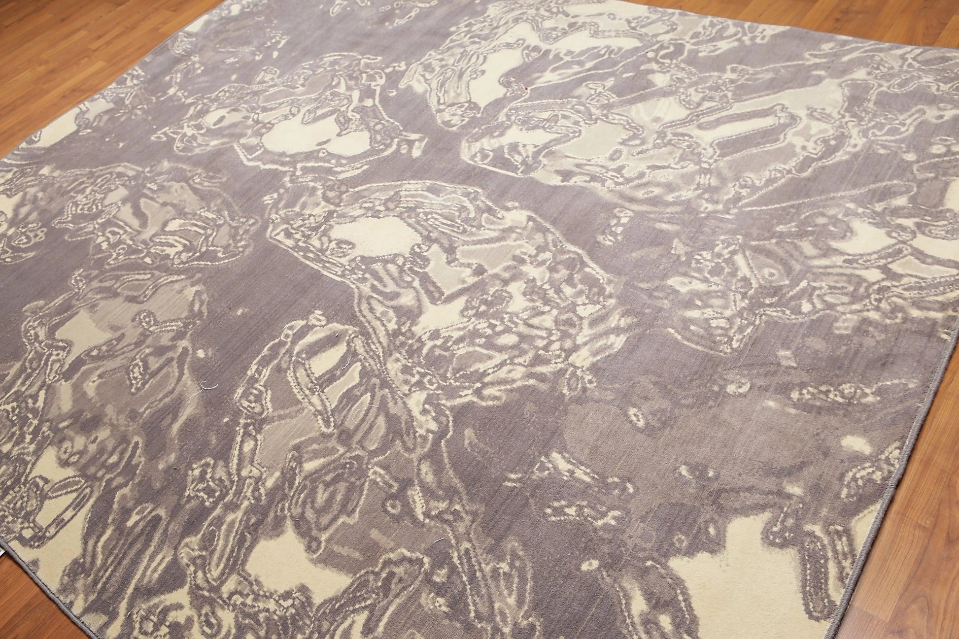 8' x 10' Modern 100% Wool Oriental Area rug Gray-2