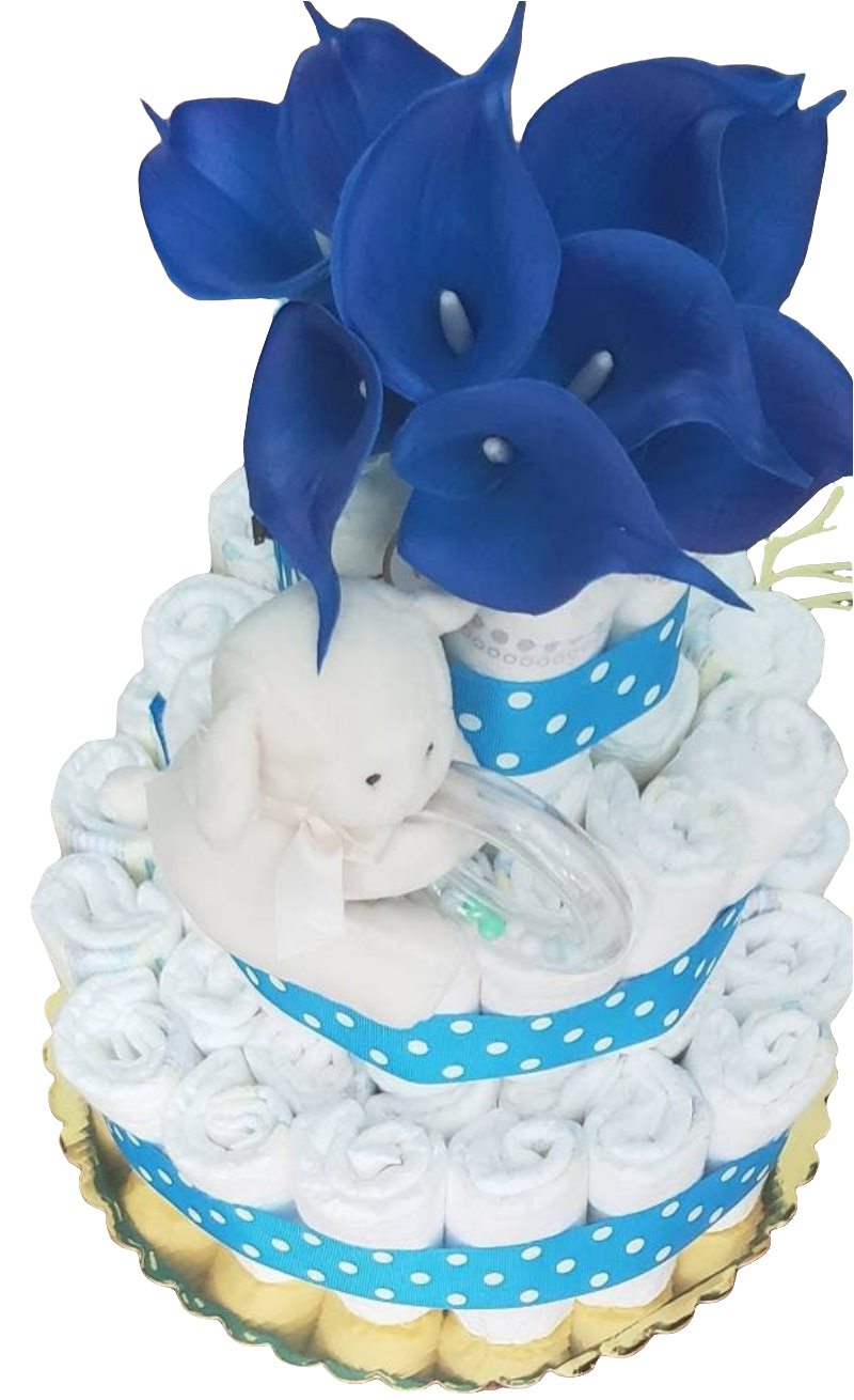Flower Baby Girl Diaper Cake-1