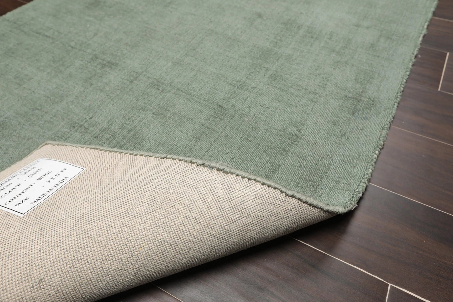4x6 Green Hand Tufted Handmade 100% Wool Modern & Contemporary Oriental Area Rug-4