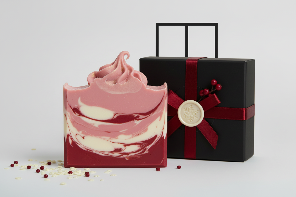 Peppermint Swirl Luxury Soap Bar-2