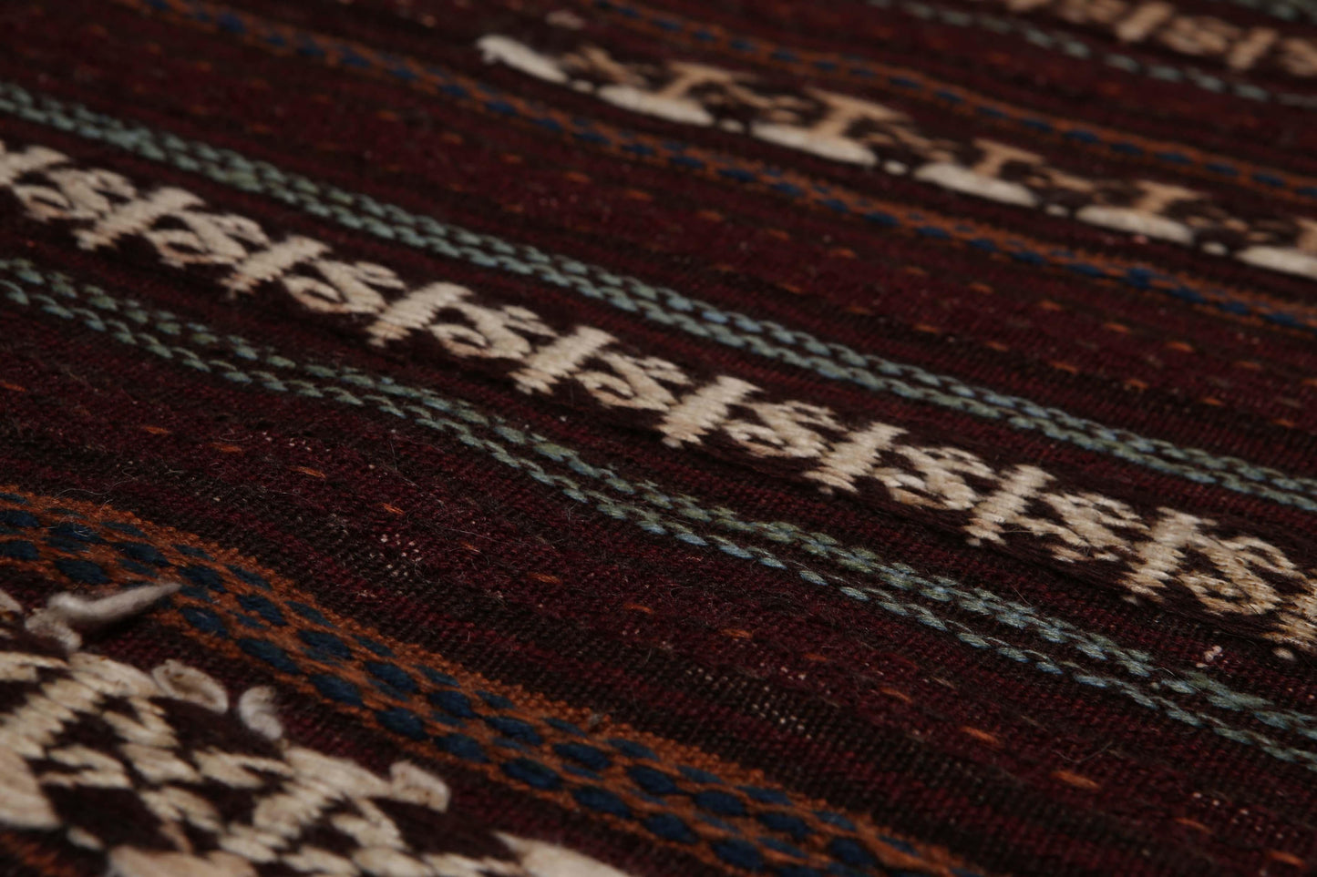 3'8" x 4'8" Hand Woven Afghani Tribal Kilim 100% Wool area rug Rust-1