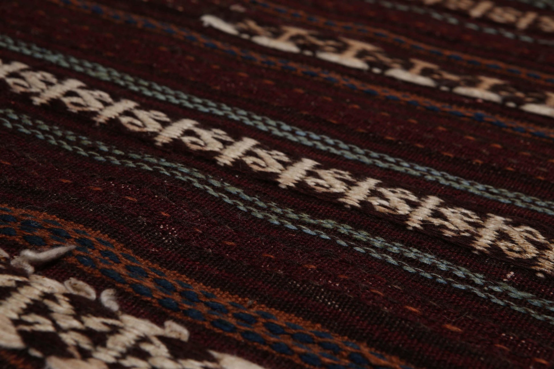 3'8" x 4'8" Hand Woven Afghani Tribal Kilim 100% Wool area rug Rust-1