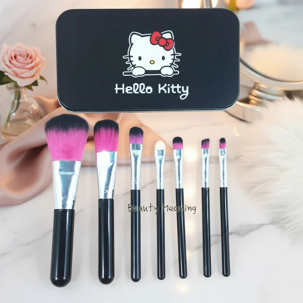 7 Piece Hello Kitty Makeup Brush Set
