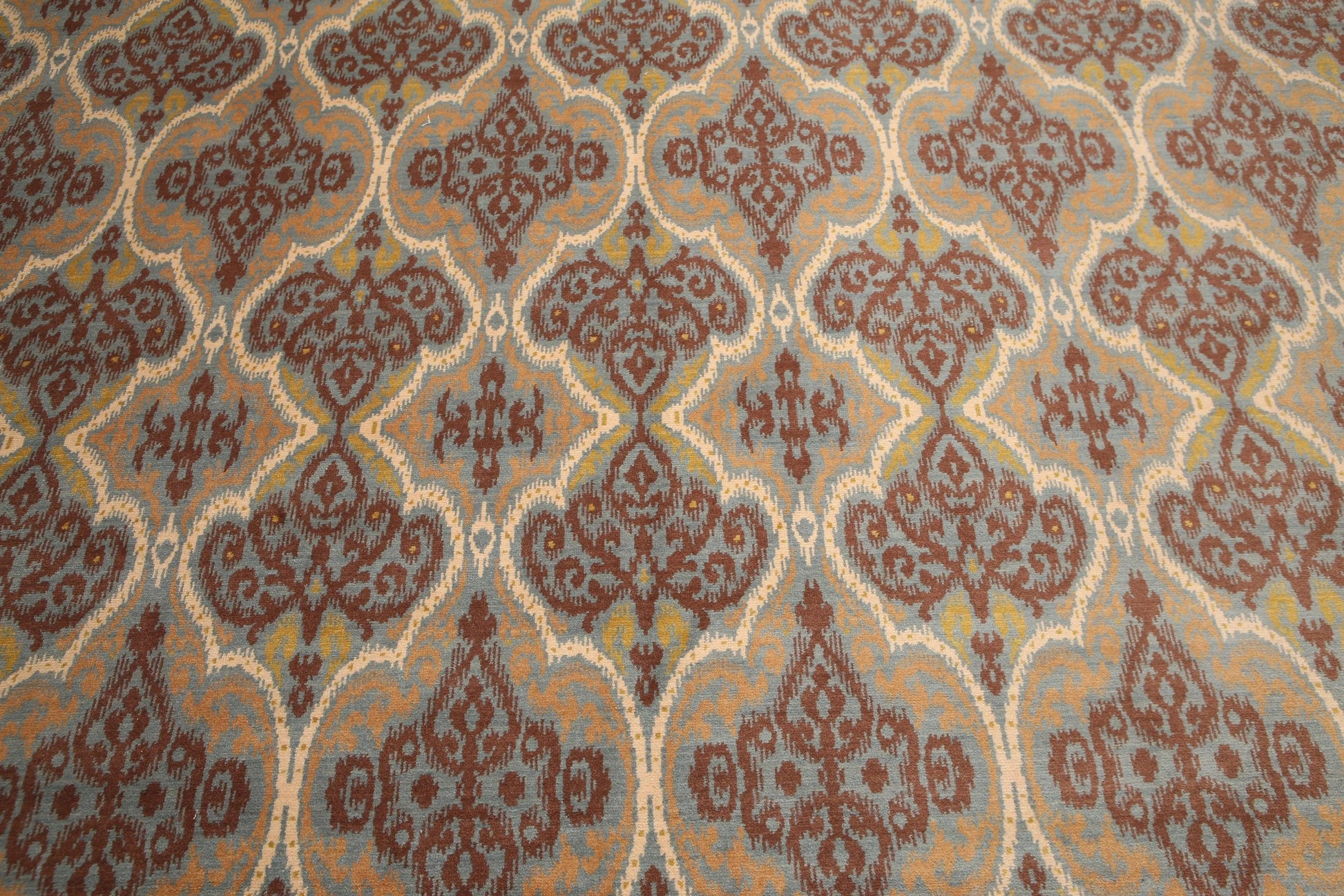 9' x 12' Hand knotted Eclectic Print Wool Full Pile Oriental Area Rug-3