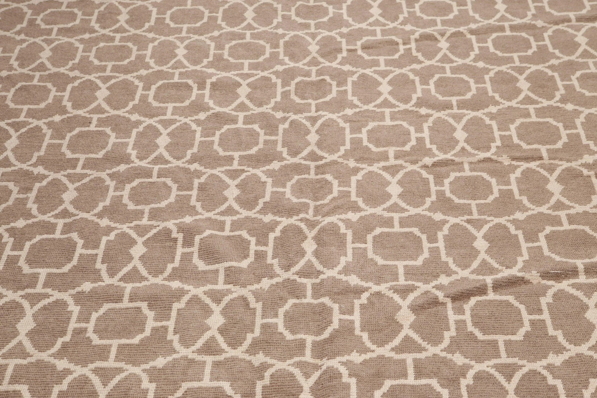 8' x 10' Hand Knotted Turkish Weave 100% wool area rug Taupe 8x10-3