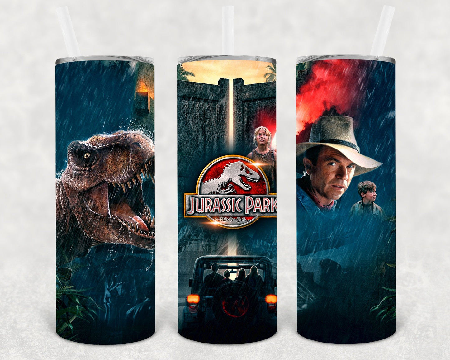 Jurassic Park 20 oz Skinny Tumbler