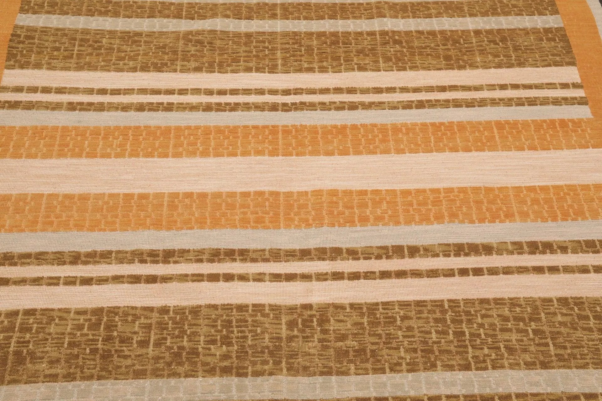 6' x 9' Hand Knotted 100% Wool high Low Pile Modern Area Rug-4