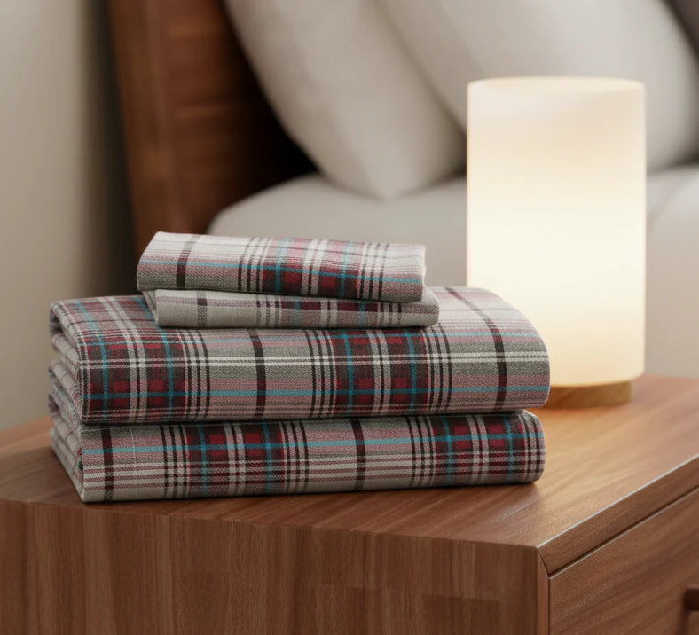 Eddie Bauer - Full Sheet Set with Deep Pockets Brushed for Extra Softness