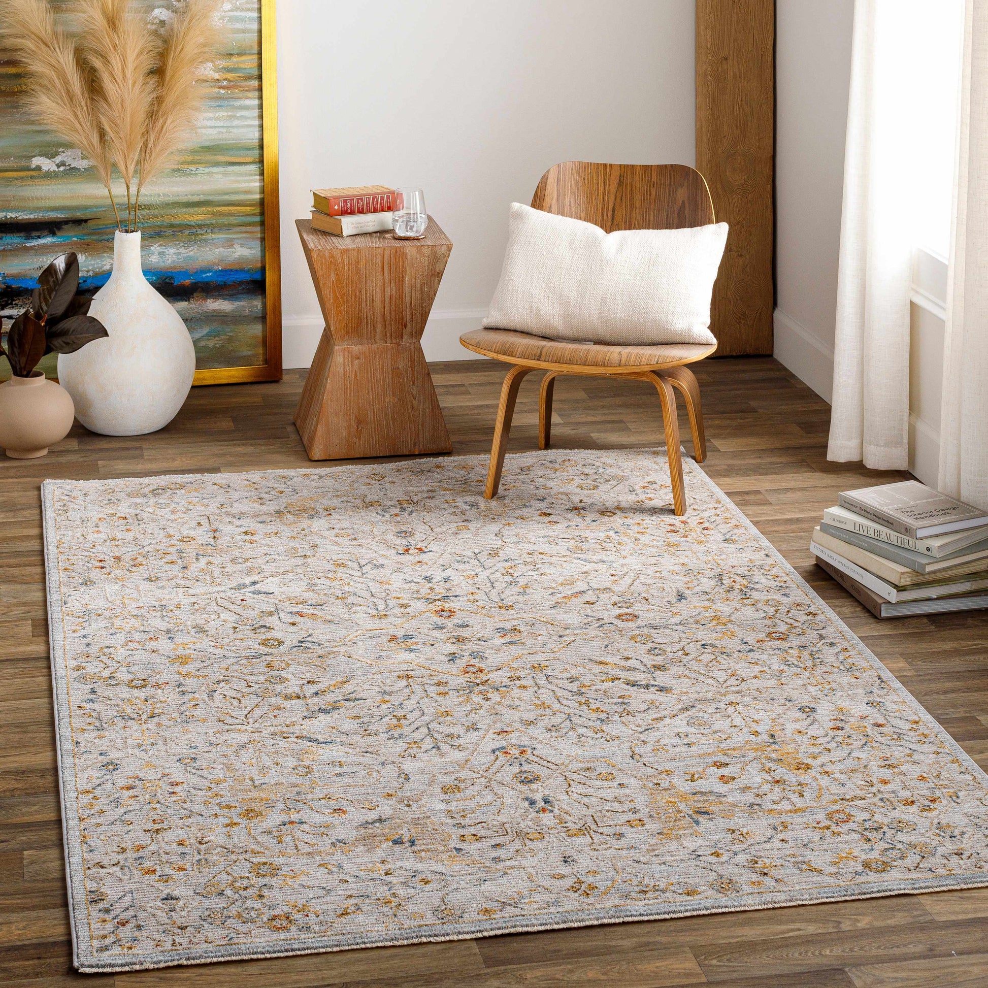 Kabungahan Oushak Style Floral Rug-2