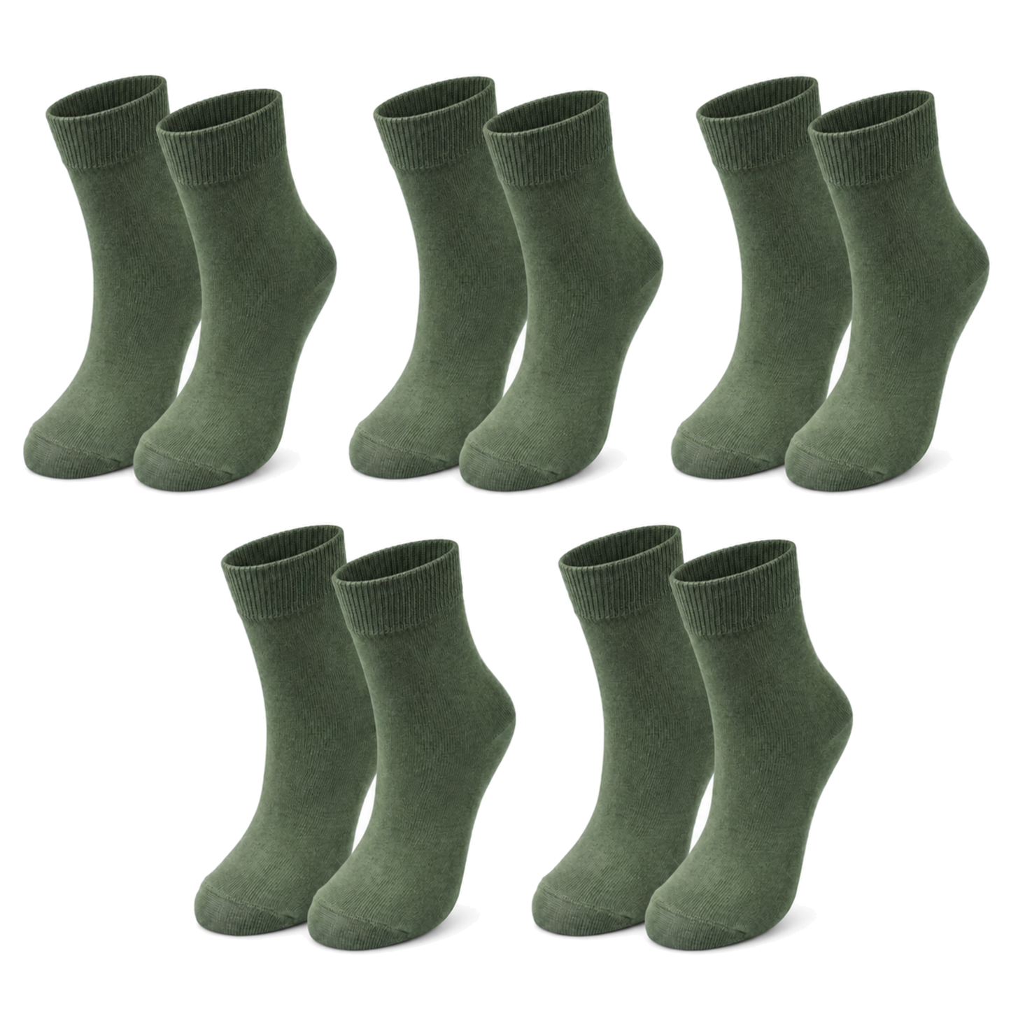 tittimitti® Kids 98% Organic Cotton Crew Socks 5-Pack – Breathable Everyday & School Socks for Boys & Girls (Soft, Durable, Stretch Fit)