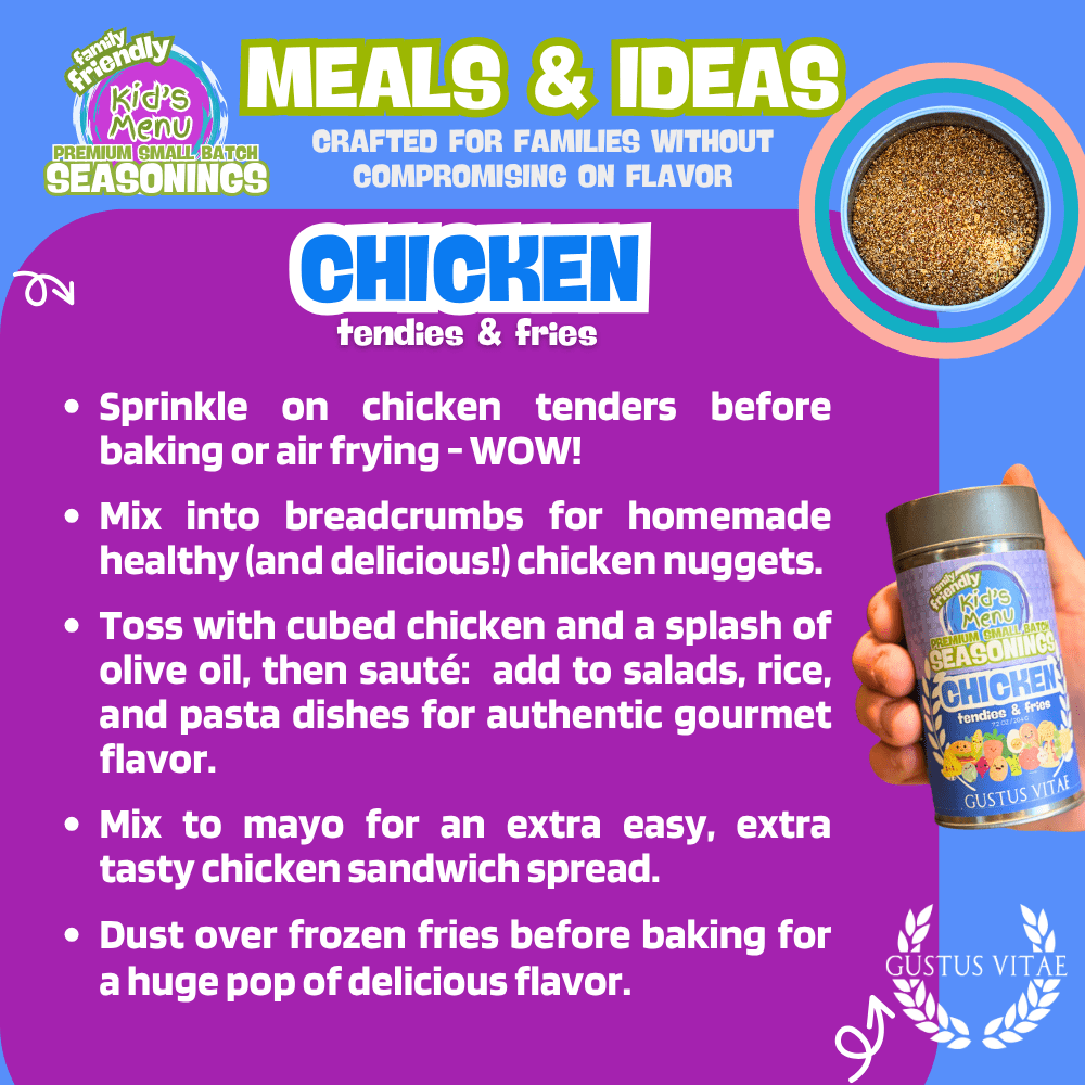 Kid’s Menu: Chicken - Tendies & Fries Gourmet Seasoning Mix-2