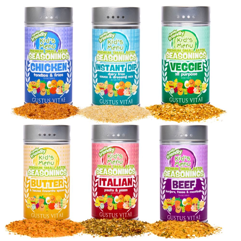 Kid's Menu Deluxe Seasoning Collection | Set of 6 XL Tins-0