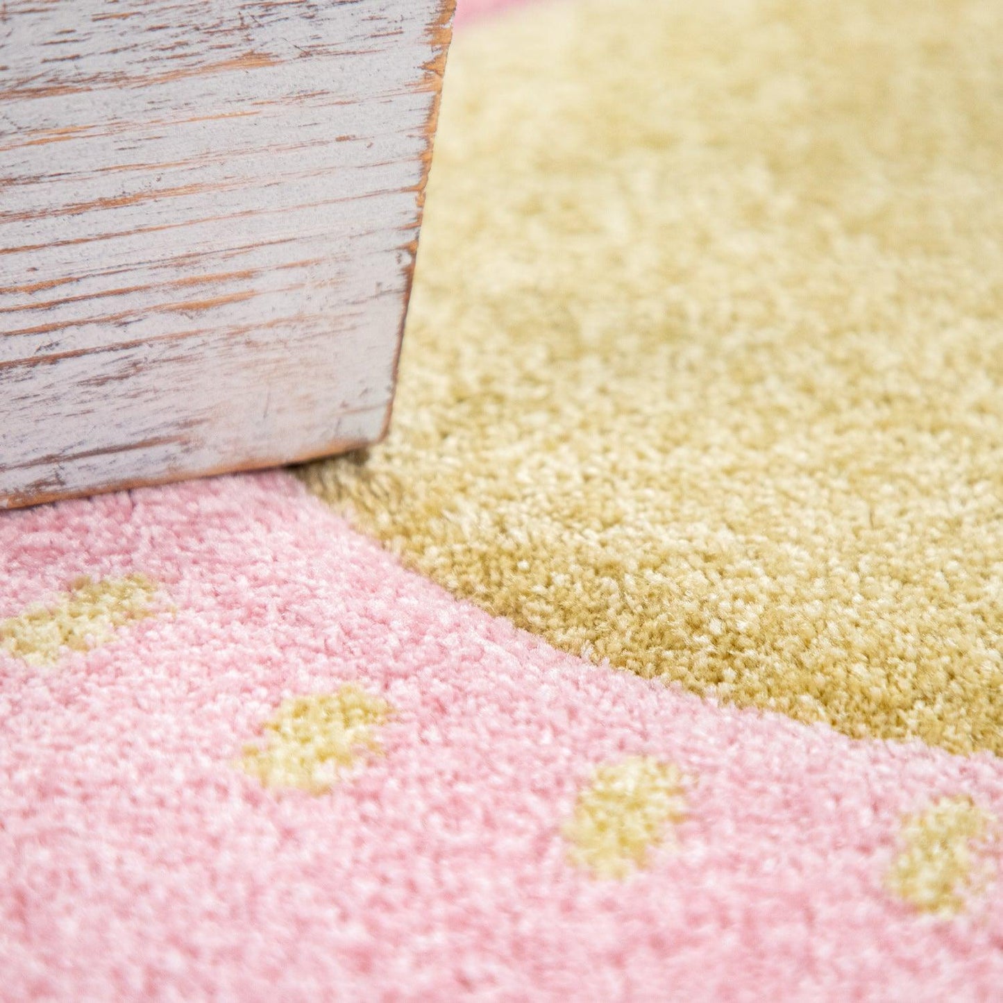 Kids Rug Cosmo with Rainbow & Clouds in Colorful Pink-1