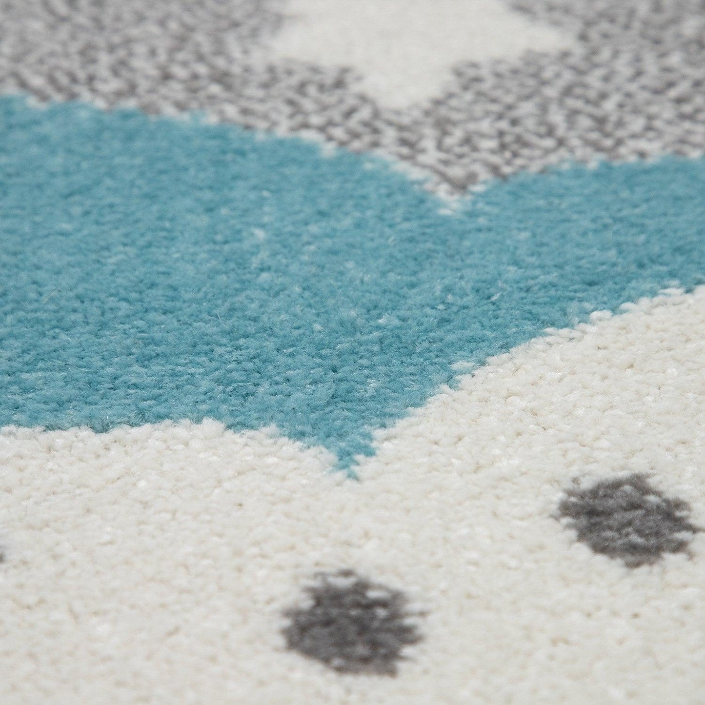 Kids Rug Nino Cute Elephant for Nursery in Grey-3