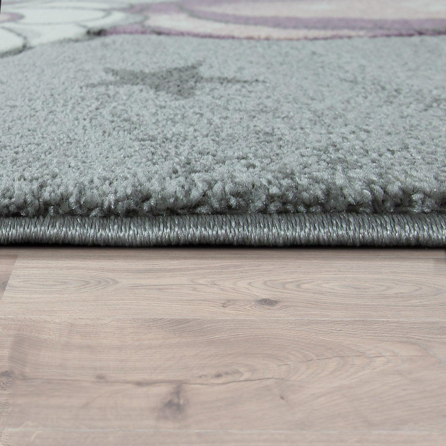 Kids Rug Rainbow Unicorn Colourful Grey-4