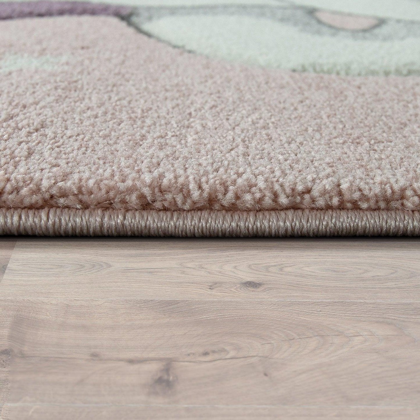 Kids Rug Rainbow Unicorn Pastel Pink-1