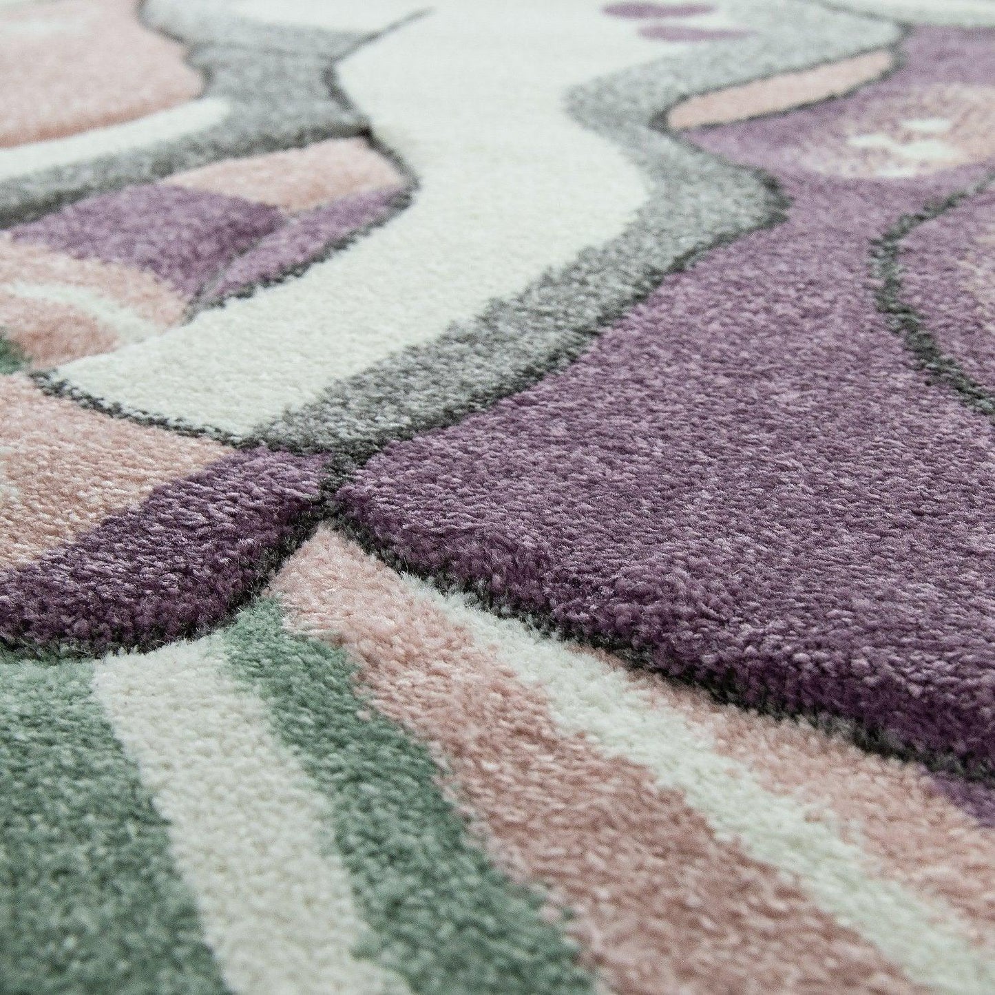 Kids Rug Rainbow Unicorn Pastel Pink-3