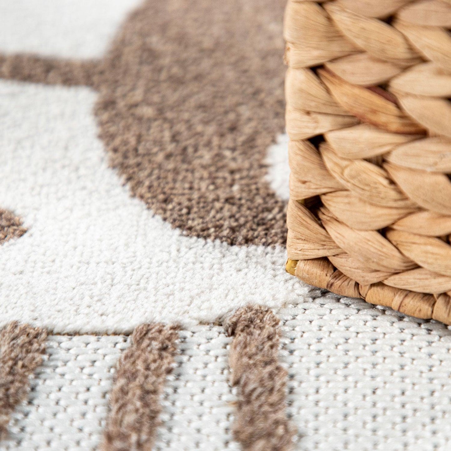 Kids Rug Tweet Happy Lion Play-Mat in Beige-3