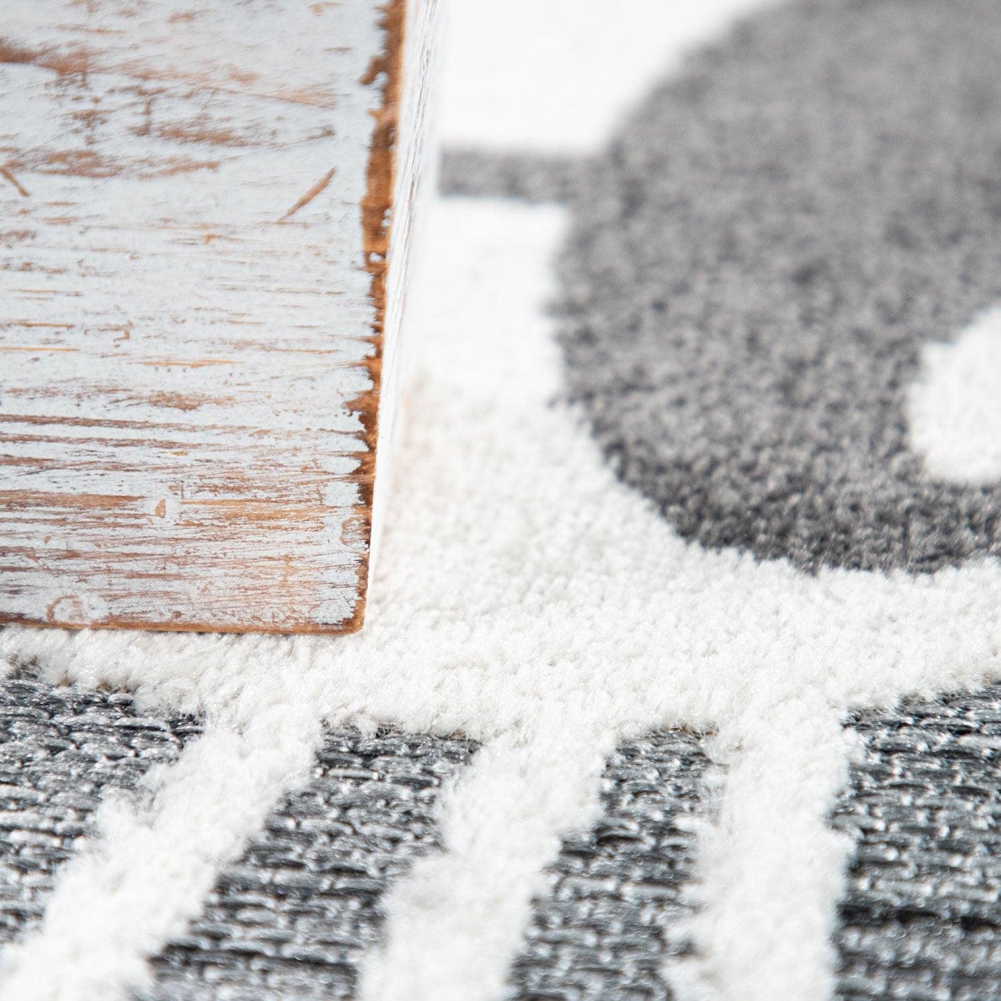 Kids Rug Tweet Happy Lion Play-Mat in Mottled Grey-3