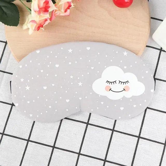 Kids Sleeping Aid Colorful Blindfold Comfortable Sleeping Mask Creative Funny Eye Patch Travel Sleep Mask Cute Cartoon Design Eye Cover