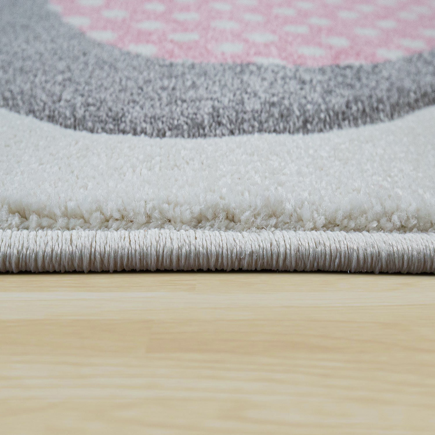 Kids Rug Elaya for Nursery Happy Animals in Cream Pastel-2