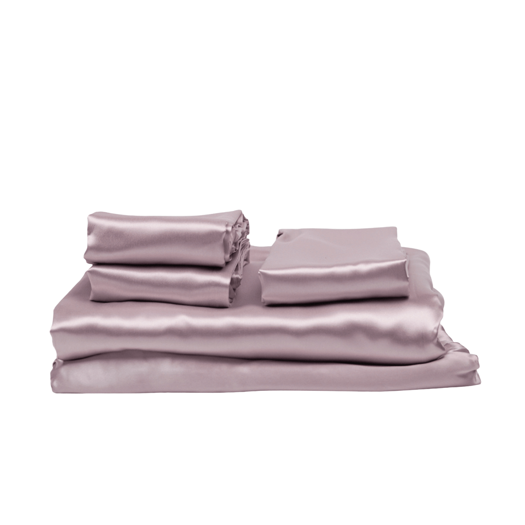 King 5 Piece Silk Bedding Set-4