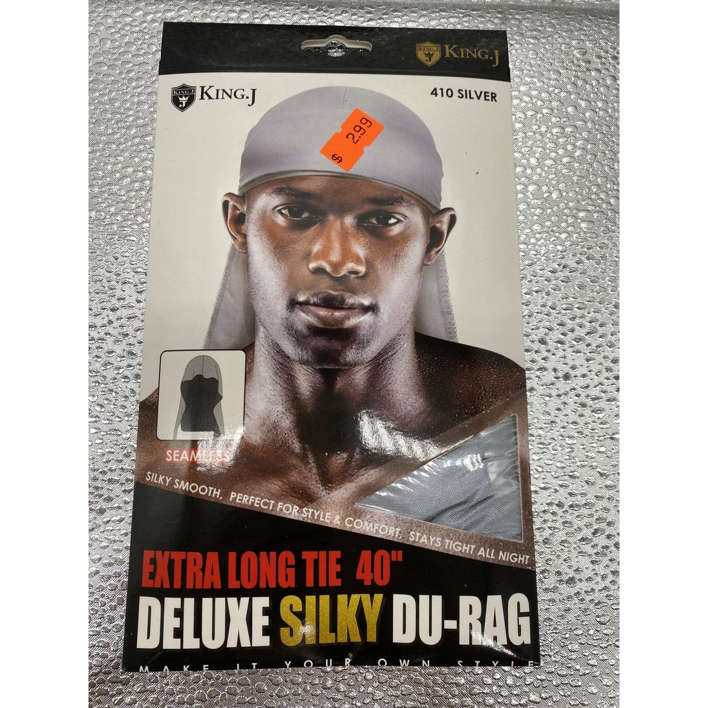 KING.J EXTRA LONG TIE 40" DELUXE SILKY DU-RAG
