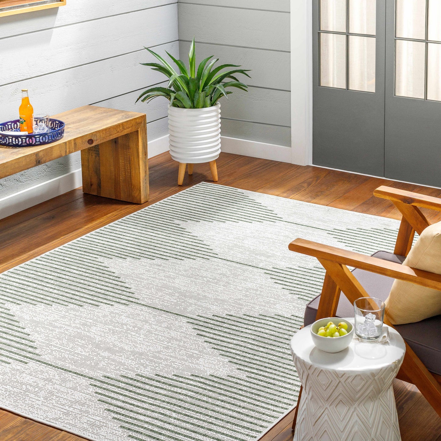 Stephan Green Outdoor Rug - Clearance