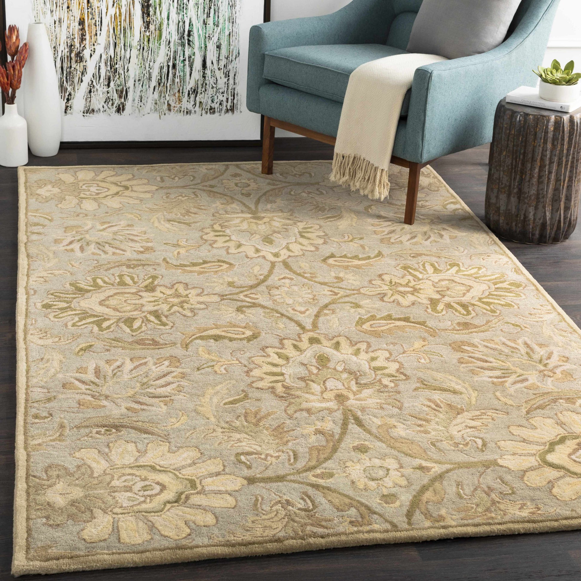 Chesterton Hand Tufted Ivory 1111 Area Rug-1