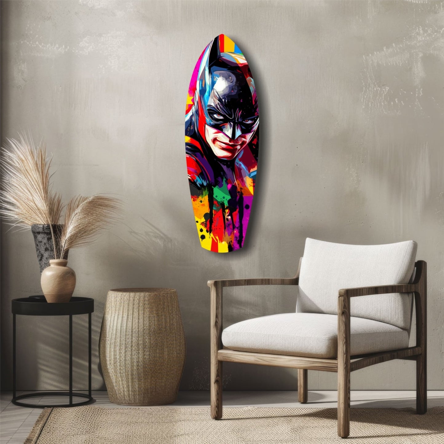 Shadowed Vigilante Glass Wall Art