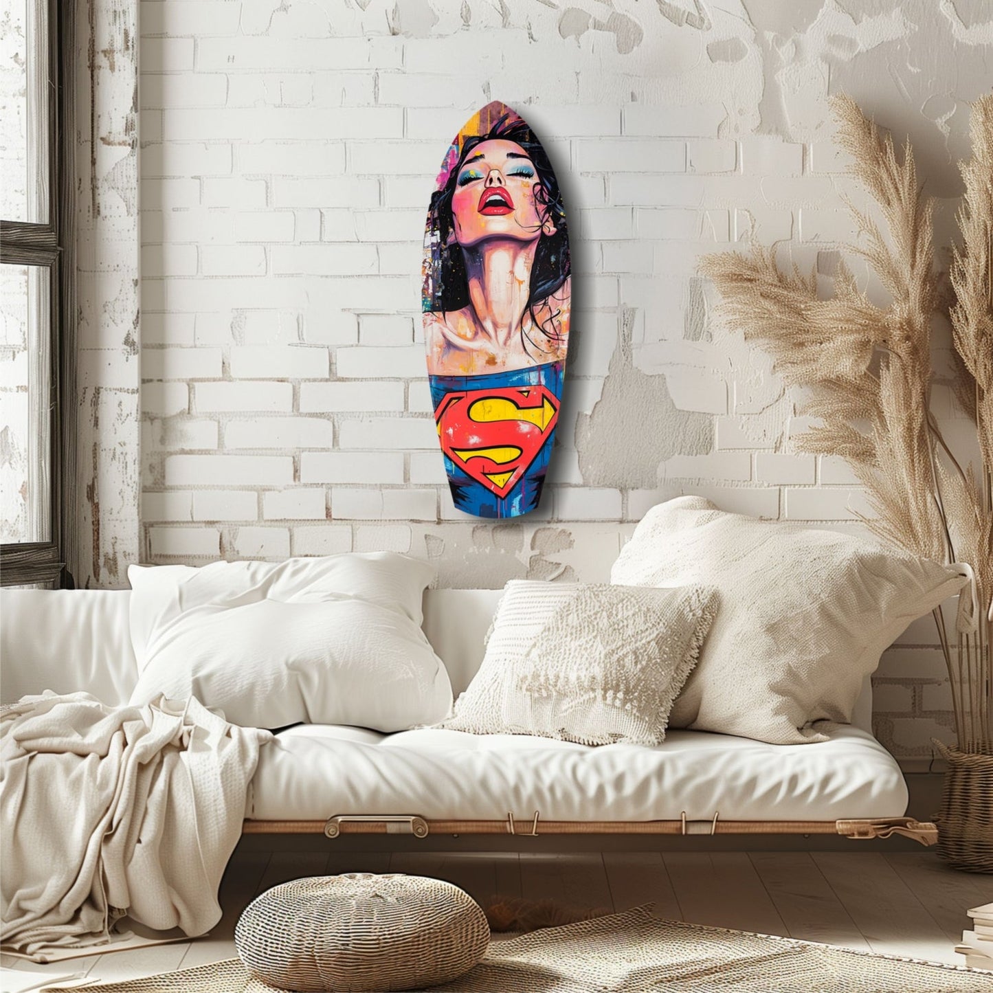 Supergirl Glass Wall Art