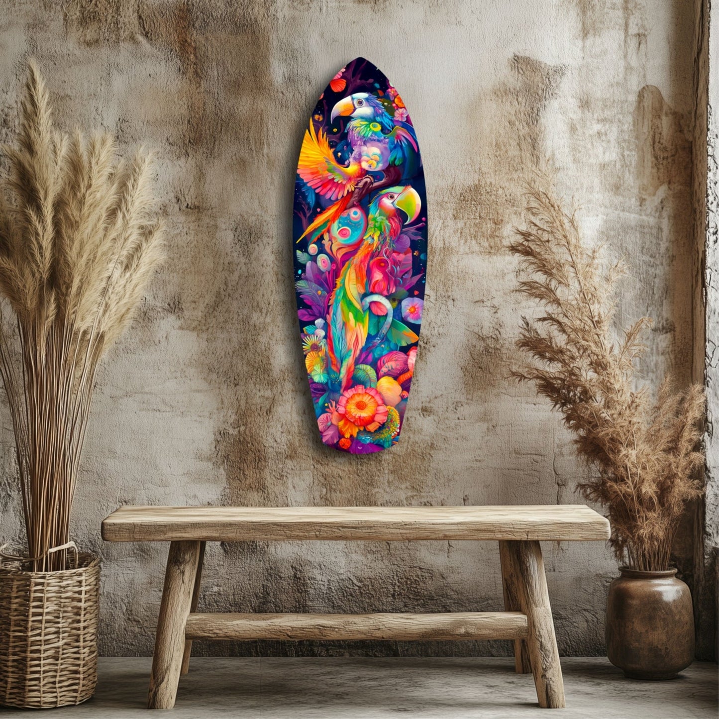 Tropical Symphony Glass Wall Art-2