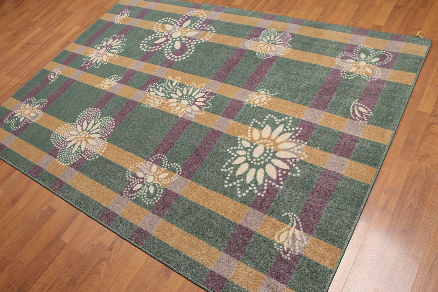 5'6" x 7'6" Modern 100% Nylon Full Pile Area Rug Aqua-0